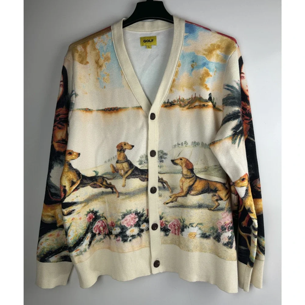 Golf Wang x Tyler the Creator Renaissance Cardigan Sweater Size Large RARE HTF - Picture 2 of 12